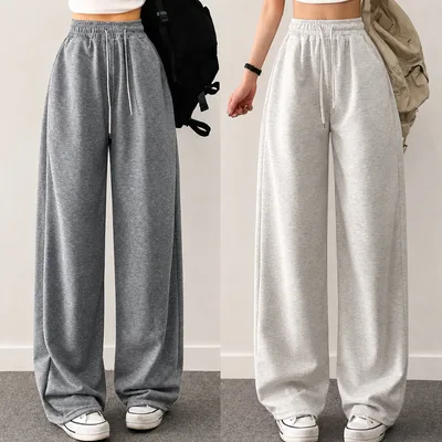 Sweatpants Loose Baggy Highwaist Celana Panjang Daily Wanita Training Unisex